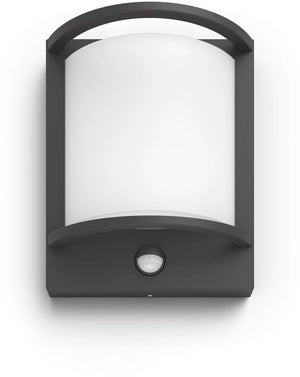 Philips led philips samondra buitenwandlamp - met sensor - antraciet