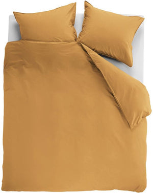Ambiante cotton uni dekbedovertrek - effen - tweepersoons - 200x200 220 - oker