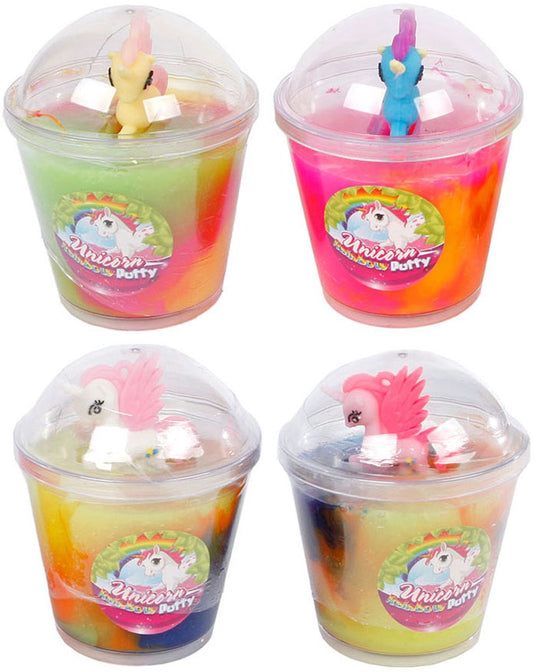 Toys amsterdam putty unicorn junior 10 cm wit 2-delig