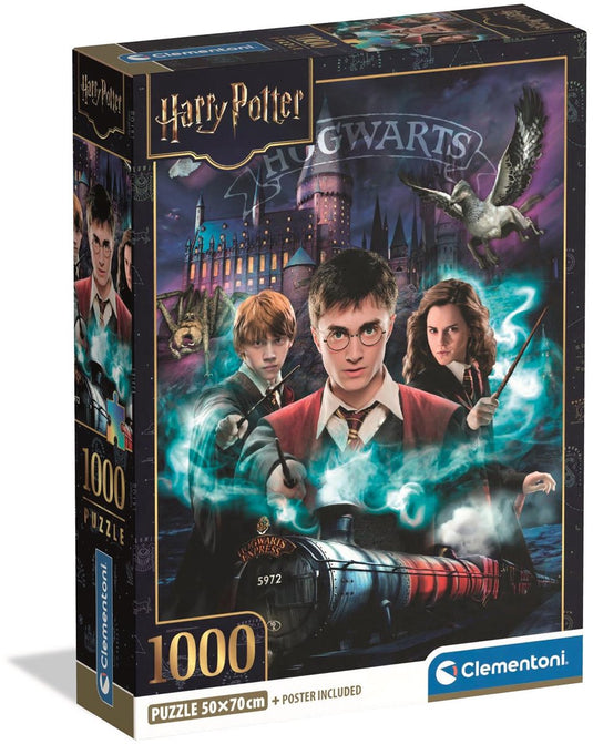 Clementoni - puzzel - 1000 stukjes - harry potter - compact box