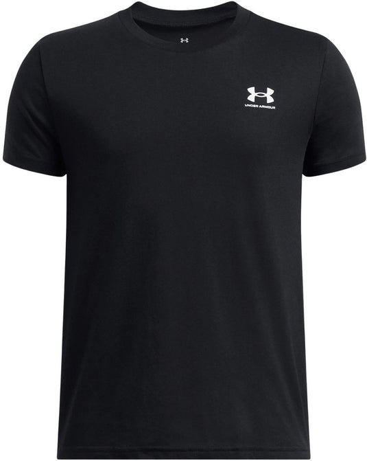 Under armour ua b sportstyle lc ss unisex sportshirt - zwart - wit