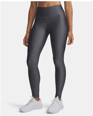 Under armour tech hirise legging-gry dames sportbroek - castlerock - zwart