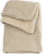 Meyco baby wafel teddy ledikant deken - sand - 100x150cm - 2.0 tog