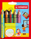 Stabilo woody 3 in 1 duo - multi talent kleurpotloden - etui met 5 kleuren puntenslijper
