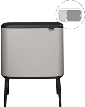 Brabantia bo touch bin prullenbak - 11 + 23 liter - afvalscheiding - soft grey