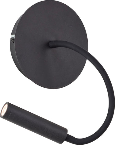 Brilliant jutta - wandlamp - led 4.1w met flexibele arm en schakelaar - zwart