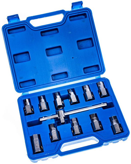 Satra s-12odp - olieplug moersleutelset - 3 8 drive - 12 stuks