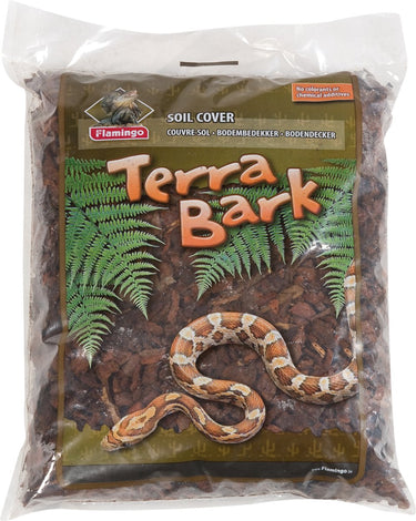 Flamingo terrarium – bodemschors terra bark – terrarium bodembedekking – sparrenhouten schors – natuurlijk stofvrij – 8l – bruin – europese kwaliteit