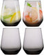 Alpina tumbler smoke waterglazen drinkglazen - 4x stuks - 450 ml - luxe glazen - grijs - semi transparant - voor frisdrank en water