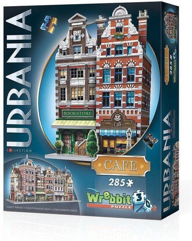 Wrebbit 3d puzzel urbania café - 285 stukjes - stadsleven.