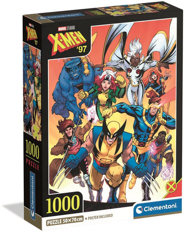 Clementoni - puzzel - 1000 stukjes - marvel x-men compact box