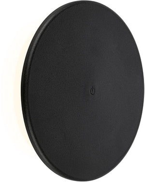 B.k.licht briloner – buiten wandlamp oplaadbaar – usb-c – dimbaar - warm wit licht – zwart – ø25