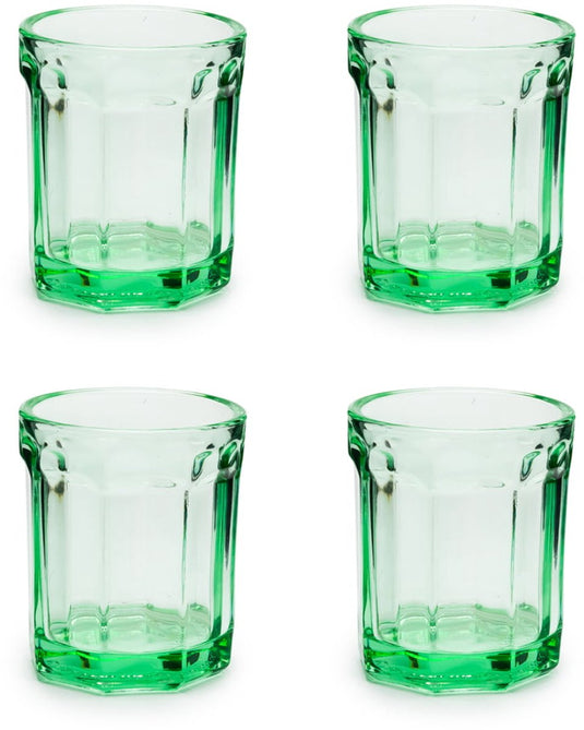 Serax - paola navone fish fish - glas m - groen - 7 ø - 22cl - 4 stuks
