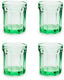 Serax - paola navone fish fish - glas m - groen - 7 ø - 22cl - 4 stuks