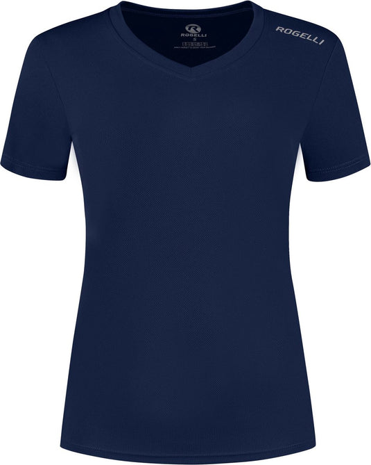 Rogelli promo hardloopshirt dames - korte mouwen - donkerblauw - l