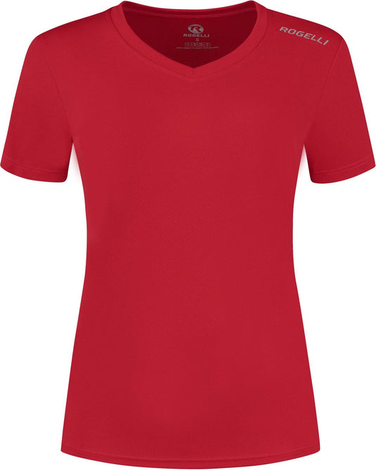Rogelli promo hardloopshirt dames - korte mouwen - rood - xs