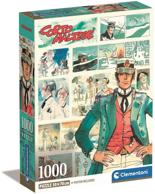 Clementoni - puzzel - 1000 stukjes - corto maltese kerstpuzzel - puzzel voor kinderen en volwassenen - vanaf 3 jaar