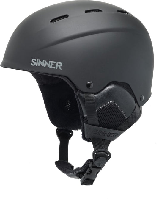 Sinner typhoon unisex skihelm - matte black - m 58 cm
