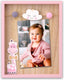 Zep - houten baby fotolijst met giraffe ryan roze voor foto 10x15 - vg446p