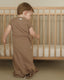 Lodger hopper - hydrofiele slaapzak baby - bruin - 0.3 tog - 80cm - biologisch katoen - zomerslaapzak babyslaapzak