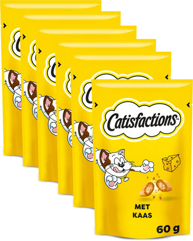 Catisfactions snacks - kattensnoepjes - kaas - 6x60g