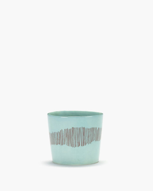 Serax - ottolenghi feast - espressokop - azurblauw rood - 7 ø - h 6cm - 15cl - 4 stuks