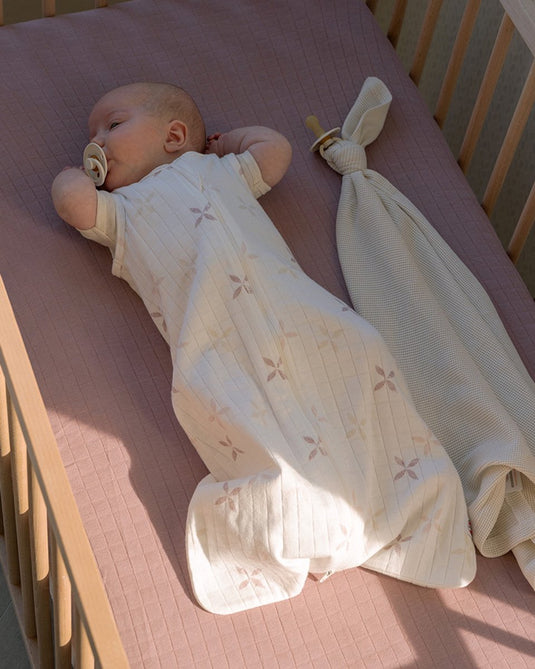 Lodger hopper - baby zomerslaapzak - hydrofiel - paars - 80cm - 0.3 tog - biologisch katoen