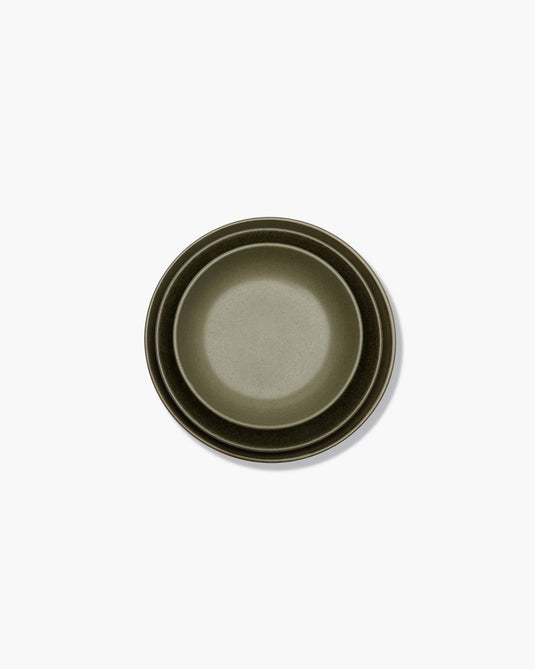 Serax - sergio herman surface - diep bord m - camogroen - 19 ø - 4 stuks