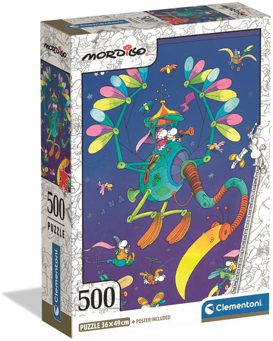 Clementoni - puzzel - 500 stukjes - mordillo the journey - puzzel voor volwassenen