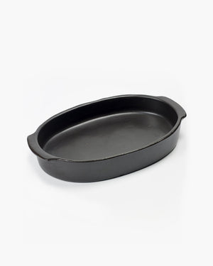 Serax - pascale naessens pure - ovale oven-serveerschaal l - zwart -