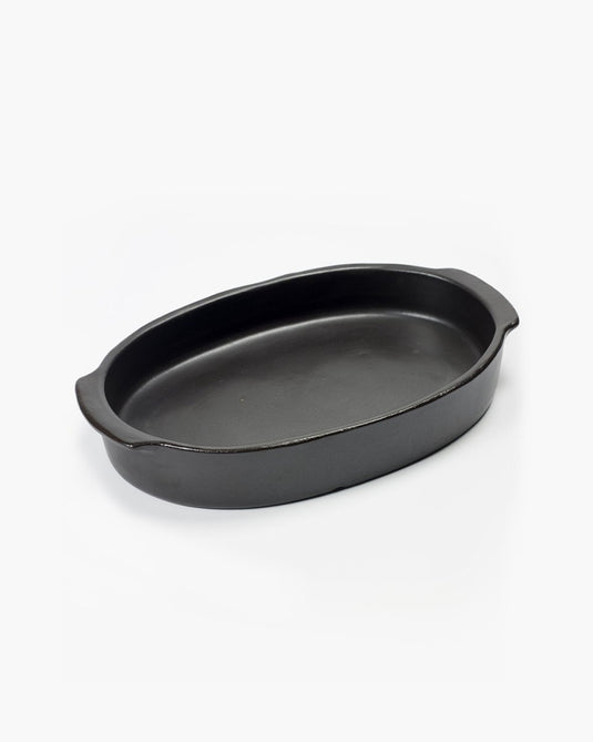 Serax - pascale naessens pure - ovale oven-serveerschaal l - zwart -