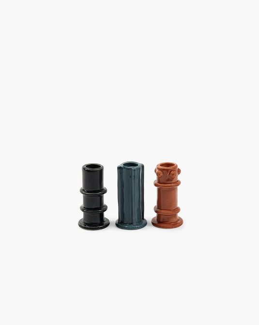 Serax - marie michielssen - kandelaar assortiment - mix kleuren - 5 ø - 3 stuks
