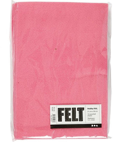 Creativ company hobbyvilt roze a4, 10 vellen