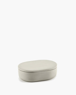 Serax - bertrand lejoly - cose - ovaal potje met deksel l - beige - h 6,5cm