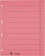 Leitz staffeltabblad karton - beschrijfbare tabs, 2 4-rings - voor ordners en ringbanden - rood