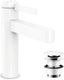 Hansgrohe finoris - wastafelmengkraan - ééngreeps bediening - met afvoerplug - 110mm - mat wit