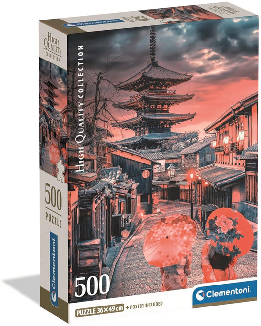 Clementoni - puzzel - 500 stukjes - avond in kyoto - puzzel voor volwassenen - high quality collection