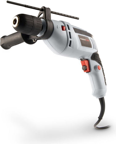 Powerplus elektrische klopboormachine powc10200 - 2 in 1: boren en hamerboren, 600 w boormachine, links en rechts schroeven