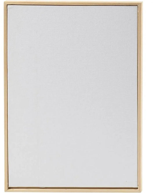 Creativ company canvas paneel met lijst a4 21x29,7 cm 280 gr wit