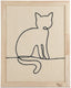Designed by lotte sammy - krabplank - hout - 50x40x2 cm