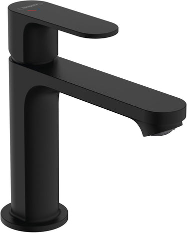 Hansgrohe rebris s - wastafelmengkraan - ééngreeps bediening - coolstart energiebesparend - zonder waste - 110mm maat - mat zwart