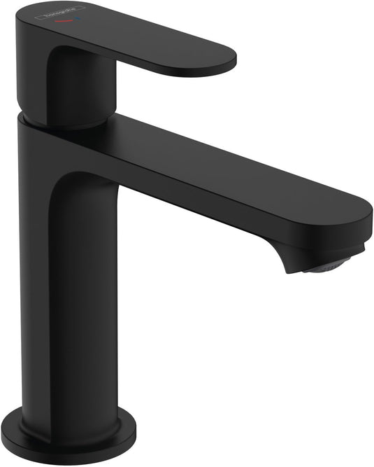 Hansgrohe rebris s - wastafelmengkraan - ééngreeps bediening - coolstart energiebesparend - zonder waste - 110mm maat - mat zwart