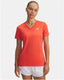 Under armour tech ssv- solid-rood dames sportshirt - venom rood - wit