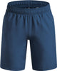 Under armour ua tech woven wordmark short-blu jongens sportbroek - wham blauw - wit