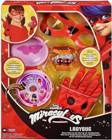 Bandai - wonderbaarlijk lieveheersbeestje - lieveheersbeestje kostuum transformatie set - yoyo telefoon masker handschoenen lichtgevende oorbellen - wonderbaarlijke accessoires set - speelgoed voor kinderen van 4 jaar oud en + - p50619