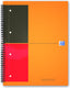 Oxford international - filingbook - a4+ - gelijnd - 4 gaats - 100 vel - harde kartonnen kaft - oranje