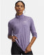 Under armour tech 1 2 zip- twist-ppl dames sporttrui - paars luxe - wit