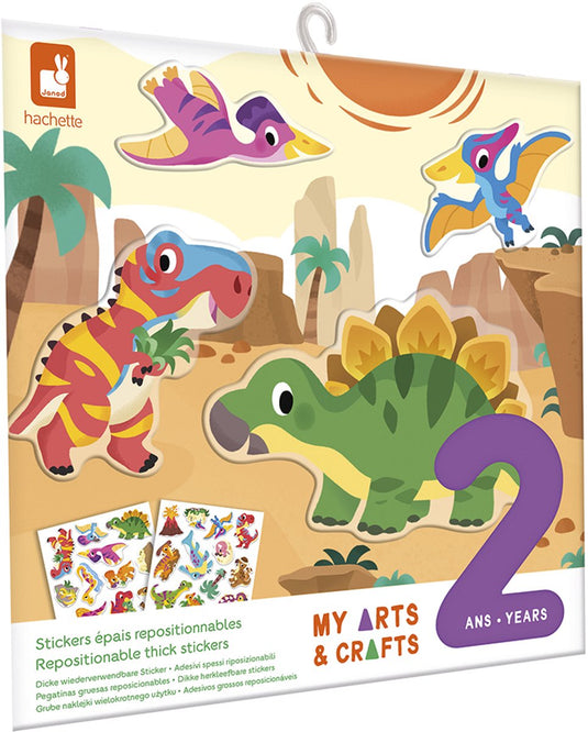 Janod - my arts crafts - herbruikbare dinosaurusstickers set