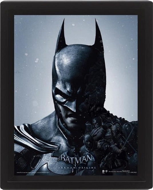 Merchandising batman - 3d lenticular poster 26x20 - batman joker arkham origins