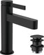 Hansgrohe finoris - wastafelmengkraan - ééngreeps bediening - met afvoerplug - 110mm - mat zwart
